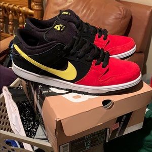Nike Red Yellow Black SBs